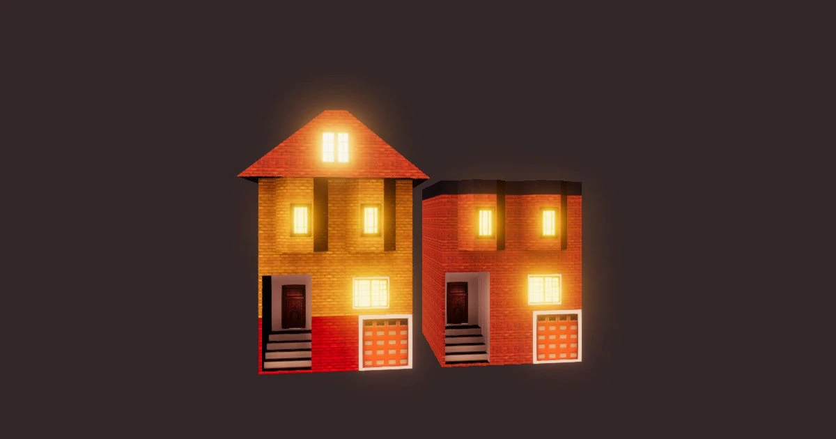 toon house 3D Model .c4d .max .obj .3ds .fbx .stl .blend 