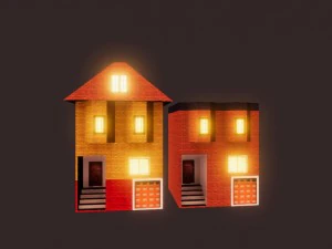 casa dei cartoni animati Modello 3D