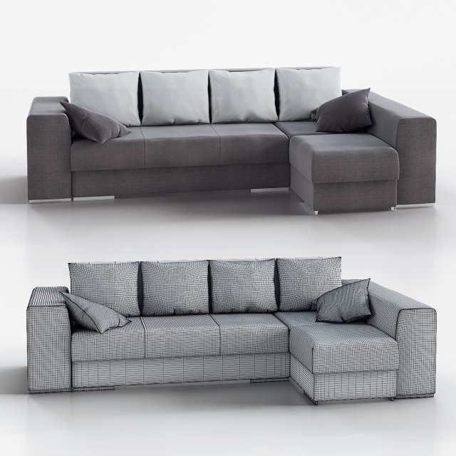bruno corner sofa 3D Model .c4d .max .obj .3ds .fbx .stl .blend 