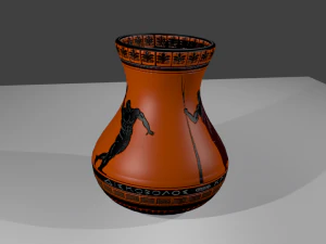 Ethnische Vase mit griechischem Ornament 3D Modell