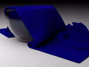 cloth on the glass vase Model 3D