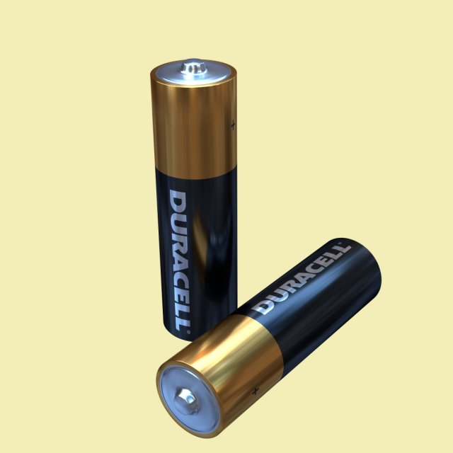 duracell battery 3D Model .c4d .max .obj .3ds .fbx .stl .blend 