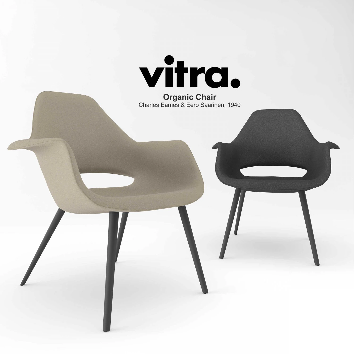 vitra organic chair 3D Model .c4d .max .obj .3ds .fbx .stl .blend 