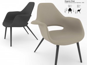 vitra organic chair 3D 模型