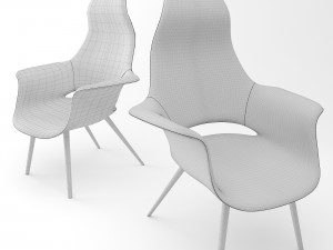 vitra organic chair 3Dモデル