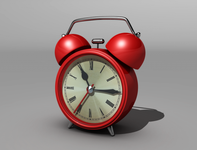 alarm clock 3D Model .c4d .max .obj .3ds .fbx .stl .blend 