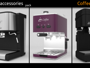 kitchen accessories pack - coffee makers 3D 모델
