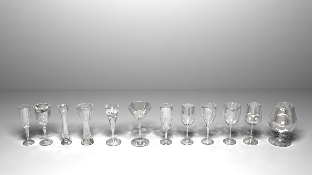 wine glasses 3D 모델 .c4d .max .obj .3ds .fbx .stl .blend 