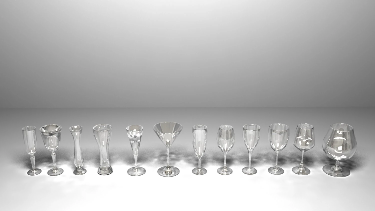 wijnglazen 3D Model .c4d .max .obj .3ds .fbx .stl .blend 