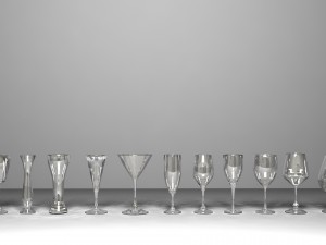 wine glasses 3D 모델