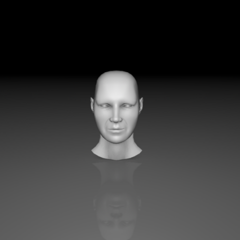 male head mesh 3D Model .c4d .max .obj .3ds .fbx .stl .blend 