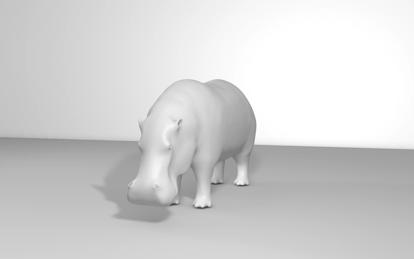 hippo 3D Model .c4d .max .obj .3ds .fbx .stl .blend
