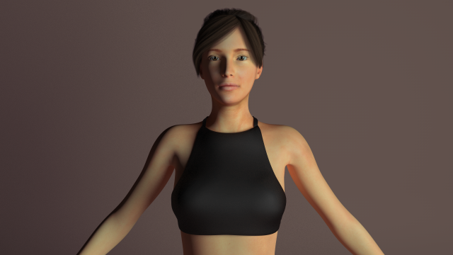 female 3D 模型 .c4d .max .obj .3ds .fbx .stl .blend 