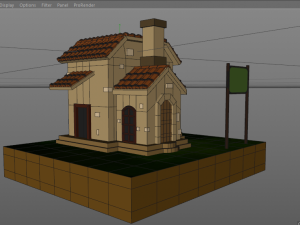 lowpoly cartoon house 3D 模型