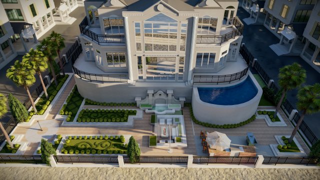 luxury backyard property atlantic ventnor city 3D Model .c4d .max .obj .3ds .fbx .stl .blend 