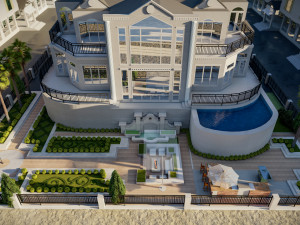 luxury backyard property atlantic ventnor city 3D Model