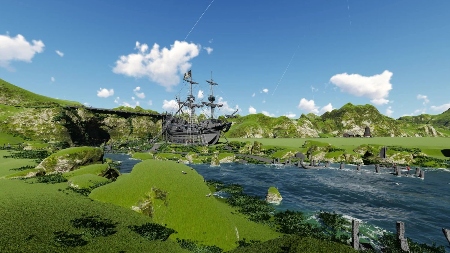 pirate house - terrain 3D Model .c4d .max .obj .3ds .fbx .stl .blend 