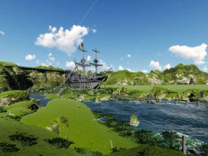 pirate house - terrain 3D Model