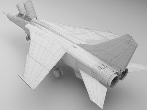 fbc-1jh-7 fighter 3D 모델