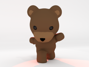 action teddy-rigged and animated 3D 模型