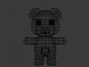 action teddy-rigged and animated 3D Model