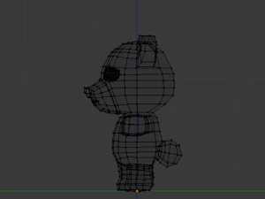 action teddy-rigged and animated 3D Model