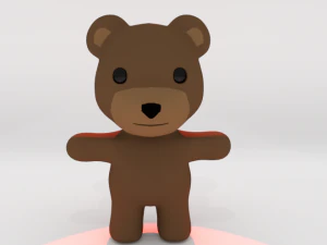 action teddy-rigged and animated 3D Model