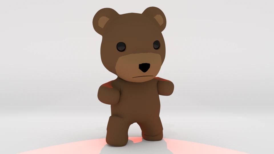 action teddy-rigged and animated 3D Model .c4d .max .obj .3ds .fbx .stl .blend 