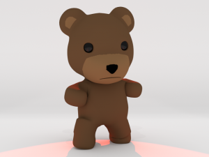 action teddy-rigged and animated 3D-Modell