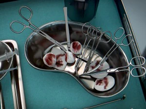 surgical instruments - medical equipment kit 3D Model