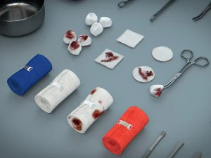 surgical instruments - medical equipment kit 3D Model