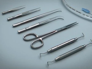 surgical instruments - medical equipment kit 3D Model