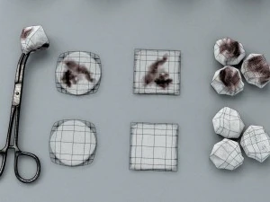 surgical instruments - medical equipment kit 3D Model