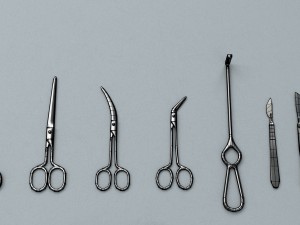 surgical instruments - medical equipment kit Model 3D