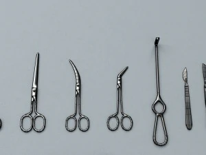 surgical instruments - medical equipment kit 3D Model
