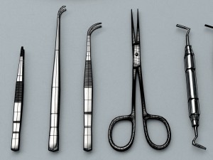 surgical instruments - medical equipment kit Model 3D