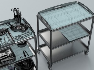 surgical instruments - medical equipment kit Model 3D