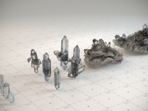 crystal model kit - 6 types trigonal Modèle 3D