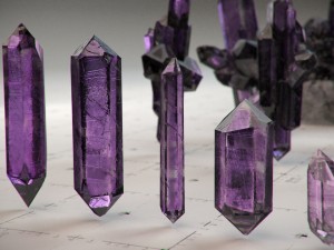 crystal model kit - 6 types trigonal Modèle 3D