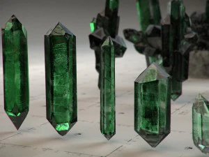 crystal model kit - 6 types trigonal 3D Model