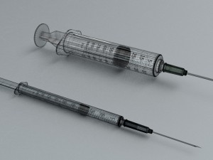 syringe - medical instrument - 2 types 3D 模型