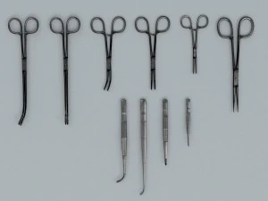 forceps tweezers - medical instruments 3D Model