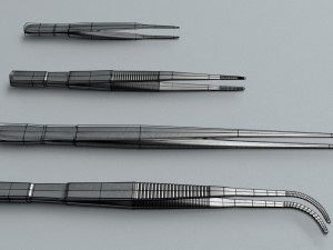 forceps tweezers - medical instruments Modelo 3D