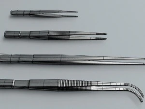 forceps tweezers - medical instruments 3D Model