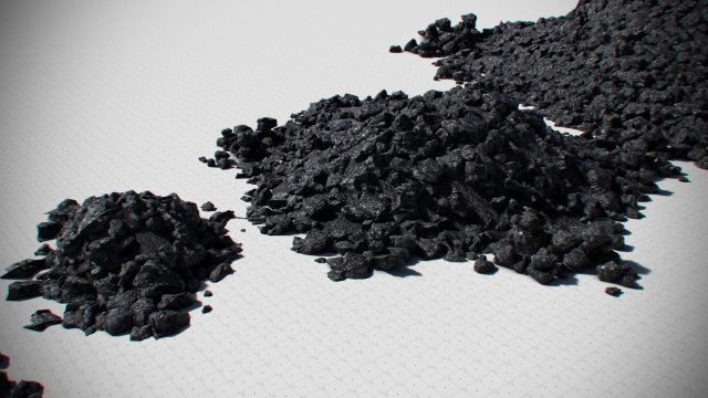 coal model pack - black brown anthracite Modelo 3D .c4d .max .obj .3ds .fbx .stl .blend