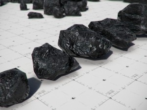 coal model pack - black brown anthracite Modelo 3D