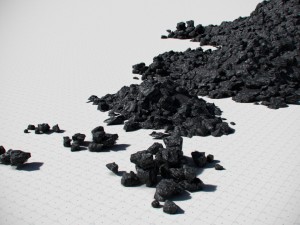 coal model pack - black brown anthracite Modelo 3D