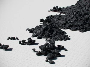 coal model pack - black brown anthracite 3D Model