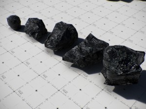 coal model pack - black brown anthracite Modelo 3D