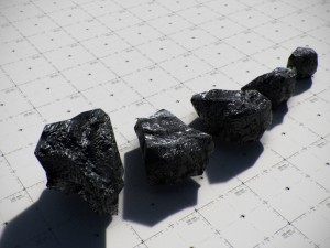 coal model pack - black brown anthracite Modelo 3D